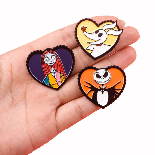 Halloween Cartoon Movie Enamel Pins Cool Brooches For Women Clothing Backpack Lapel Badges Fashion Jewelry Accessories Gifts