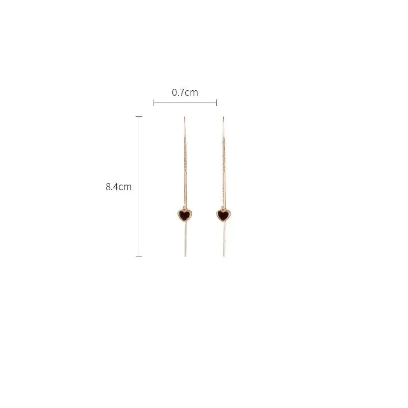 Silver Needle Black Tie Love Flower Earrings 2024 Spring and Autumn New Temperament Studs Niche Fashion Earrings Wholesale Femal