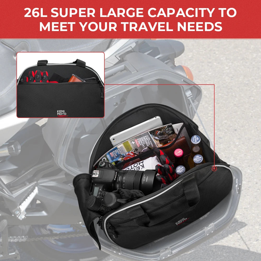 For YAMAHA TRACER 900GT 2018 2019 TDM 900 FJR 1300 26L Saddle Bags luggage bags motorcycle side luggage bag saddle liner bag