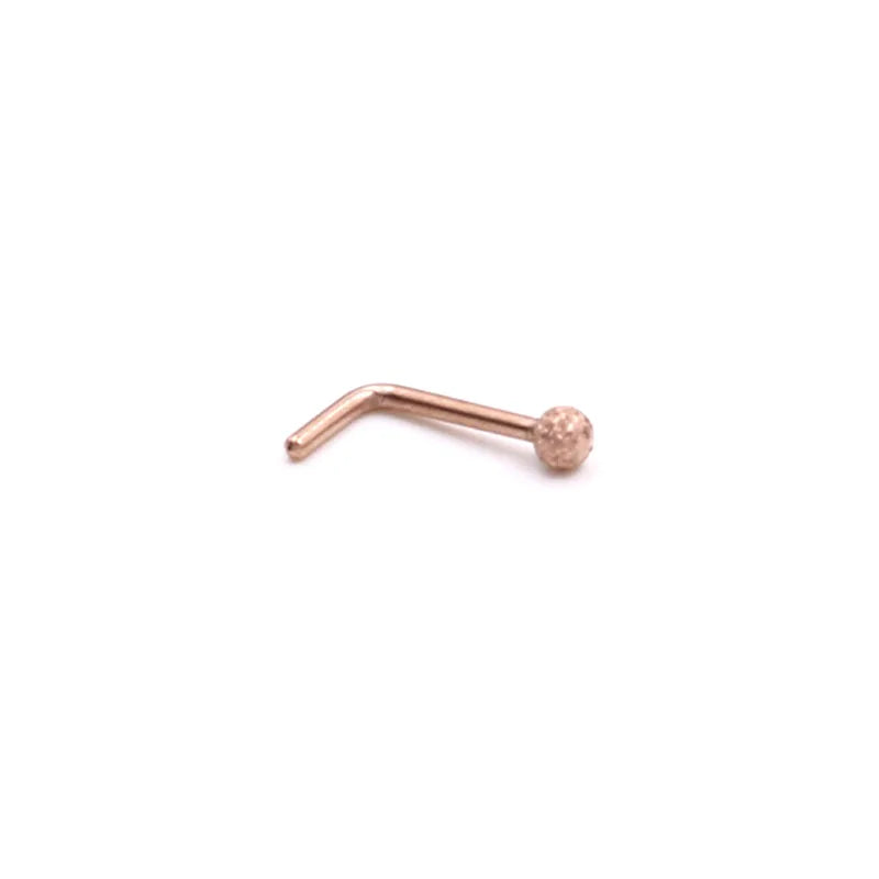 1Pc Rose Gold hotsale bodyjewelry 0.8x7mm nose ring hoop Body Jewelry Rhinestone Small Heart nosering Body Piercing