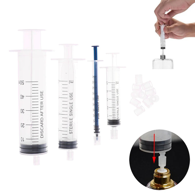 1Set Refill Perfume Syringe Cosmetic 1/5/20/50ml Syringe Perfume Dispenser Tools  For Refillable Bottle Quantitative Dispensing