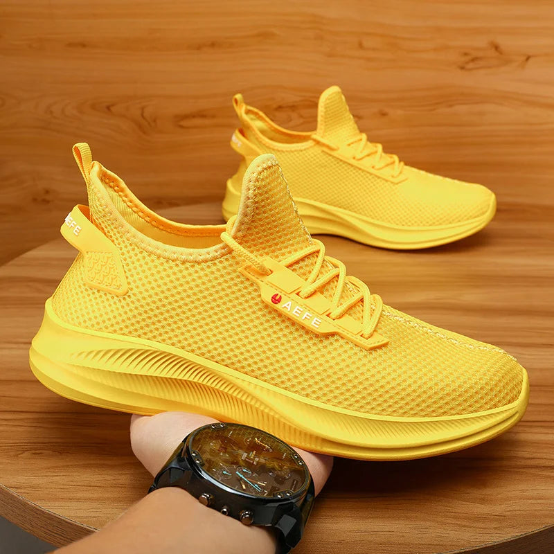 New Men Fashion Soft Casual Shoes Brand Breathable Mesh Shoes Non-slip Male High Quality Footwear Men's Sport Walking Sneakers