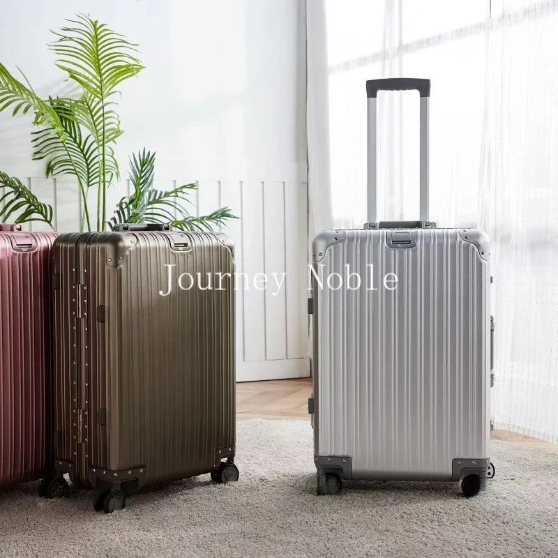 Aluminum-Magnesium Alloy Suitcase Travel Carry-On Luggage Aluminum Frame Suitcase Large Size Luggage Luxury Carry On Cabin