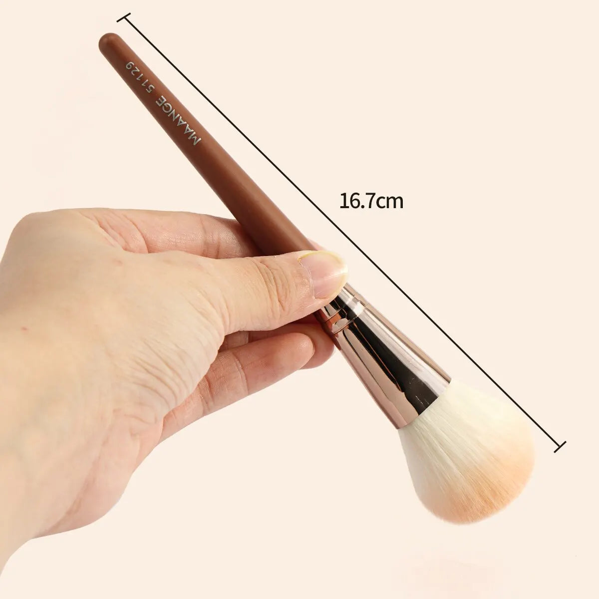 Maange 3PCs Makeup Brushes Set Dense Foundation Contour Blush Bronzer Brush Blending Face Makeup Tools Fluffy Soft Bristle