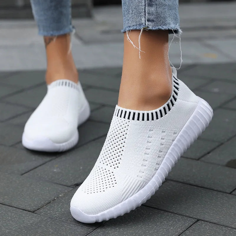 2022 Mesh Sneakers Women Casual Shoes Fashion Sneakers Women Flats Slip on Sock Trainers Ladies Zapatos De Mujer