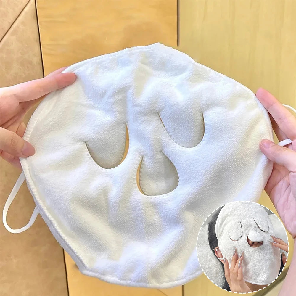 Skin Care Mask Cotton Hot Compress Towel Wet Compress Steamed Face Towel Opens Skin Pore Clean Compress Beauty Facial Care Tools