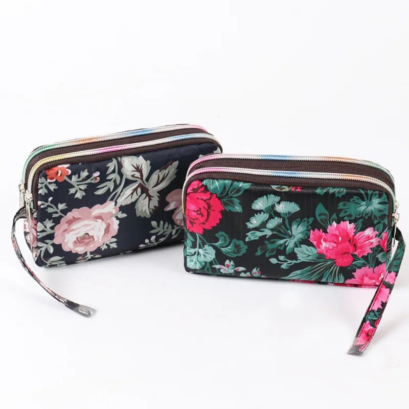 New Arrival Women's Long Wallet Fabric Coin Purse Ladies Handheld Phone Bag and Organizer Wallets