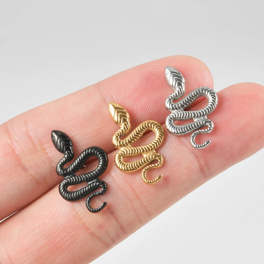 1Pcs Gothic Snake Surgical Steel Tongue Piercing Studs Women Men Cool Punk Hip Hop Rock Spider Tongue Barbell Rings Body Jewelry