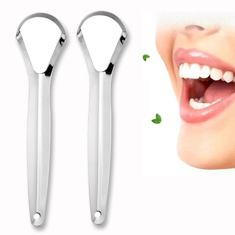 Hygiene Tongue Scraper Tongue Remover Halitosis Tongue Coating Oral Care Tongue Scraping Brush Stainless Steel Oral Cleaner Tool