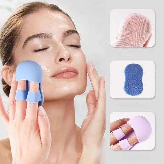 Mini Finger Face Wash Brush Soft Hair Silicone Brush Massage Nose Clean Pores Remove Makeup Wash Face with Cleansing Brush