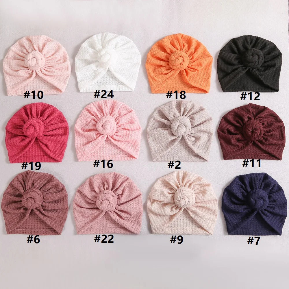 Infant Turban Baby Girl Headband Donut Newborn Hat Soft Cotton Head Wraps Turbans for Babies Toddler Beanie Cap Baby Accessories