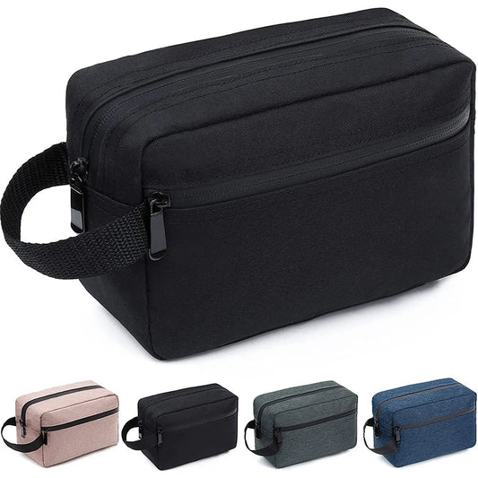 Men‘s Travel Toiletry Bag Portable Large Capacity Cloth Fabric Cosmetic Bag Electronic Digital Storage Bag Dustproof Waterproof