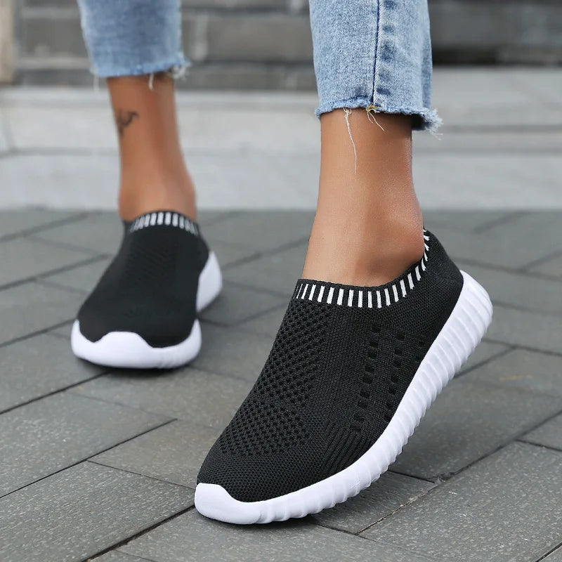 2022 Mesh Sneakers Women Casual Shoes Fashion Sneakers Women Flats Slip on Sock Trainers Ladies Zapatos De Mujer