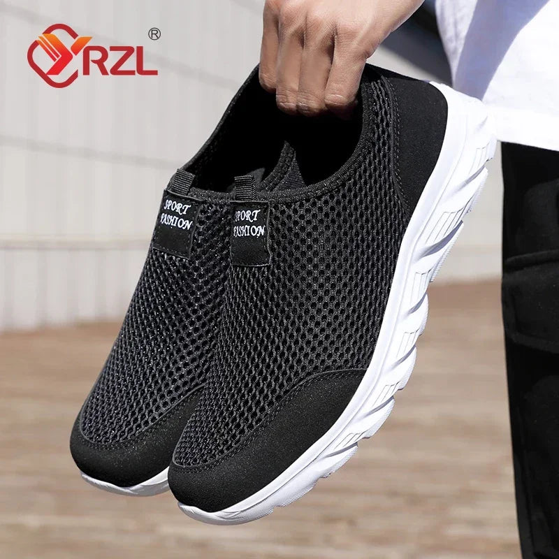 YRZL New Running Shoes for Men Breathable Sports Shoes Light Weight Fashion Summer Breathable Sneakers for Men Plus Size 38-46