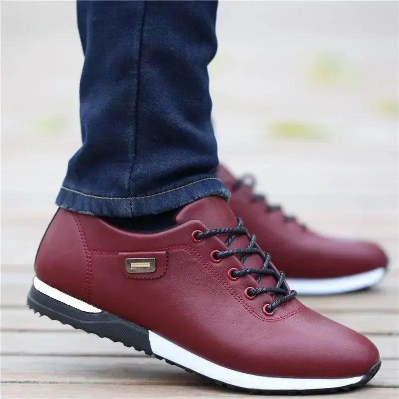 Men's Leather Shoes Fashion Sneakers Outdoor Breathable Hiking Shoes Men's Business Loafers 2023 Casual Shoes Zapatos De Hombre