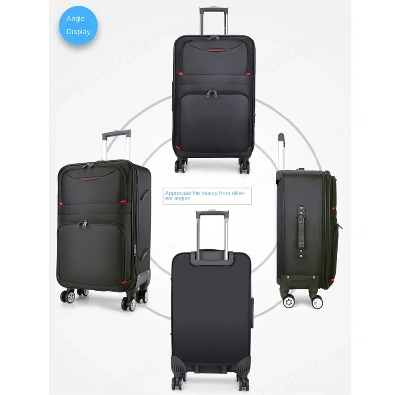 Large Capacity Suitcase Waterproof Oxford Cloth Carrier-28 inch Luggage Sets Trip Trolley Case Detachable wheels 20 24 inch