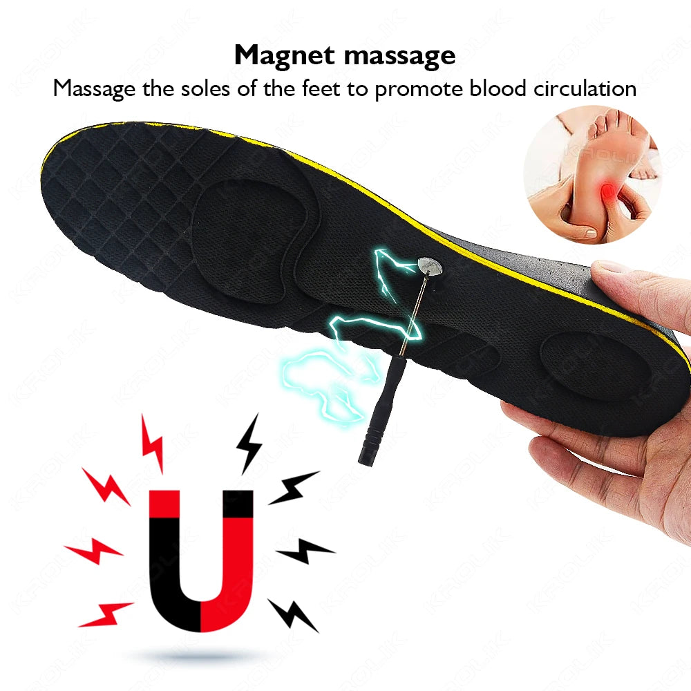 KROLIK EVA Magnet Elevator Insole Invisible Height Increase Insoles 2/3/4/5CM Insert Foot Massage Sports Warm Full Pad Unisex