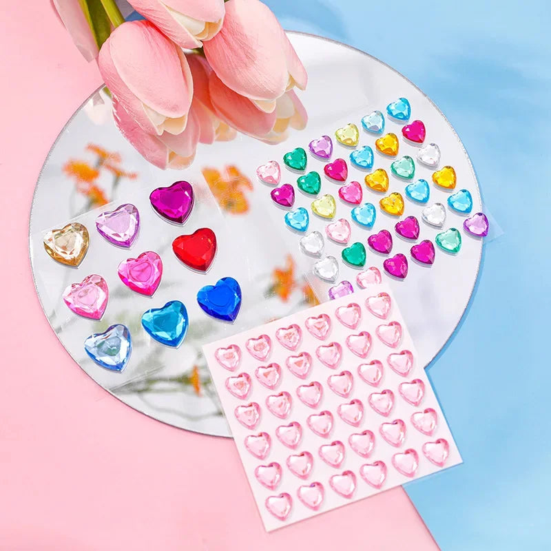 3D Diamond  Face Jewels Rhinestone Eyebrow Nail Art Jewelry Nail Art Sticker Craft Gems Decor Face Colorful Rhinestone Sticker