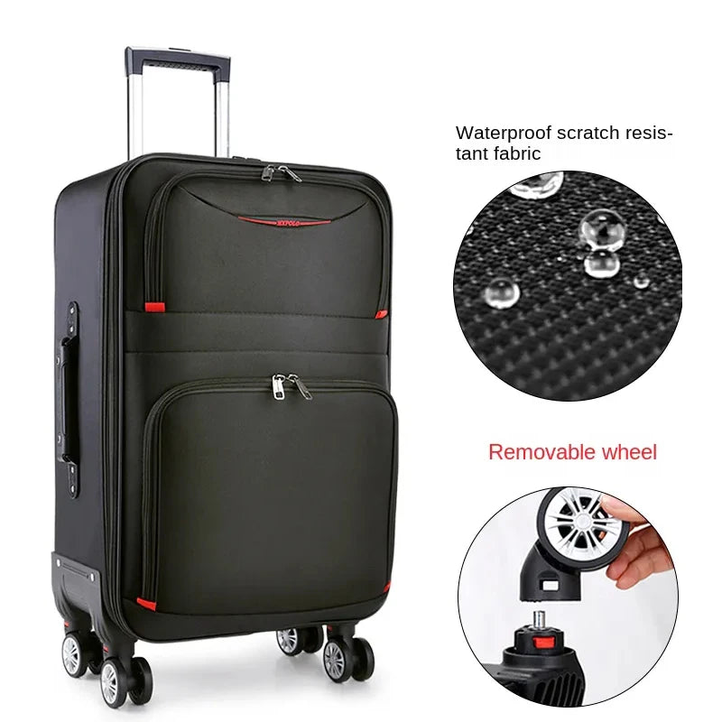 Large Capacity Suitcase Waterproof Oxford Cloth Carrier-28 inch Luggage Sets Trip Trolley Case Detachable wheels 20 24 inch