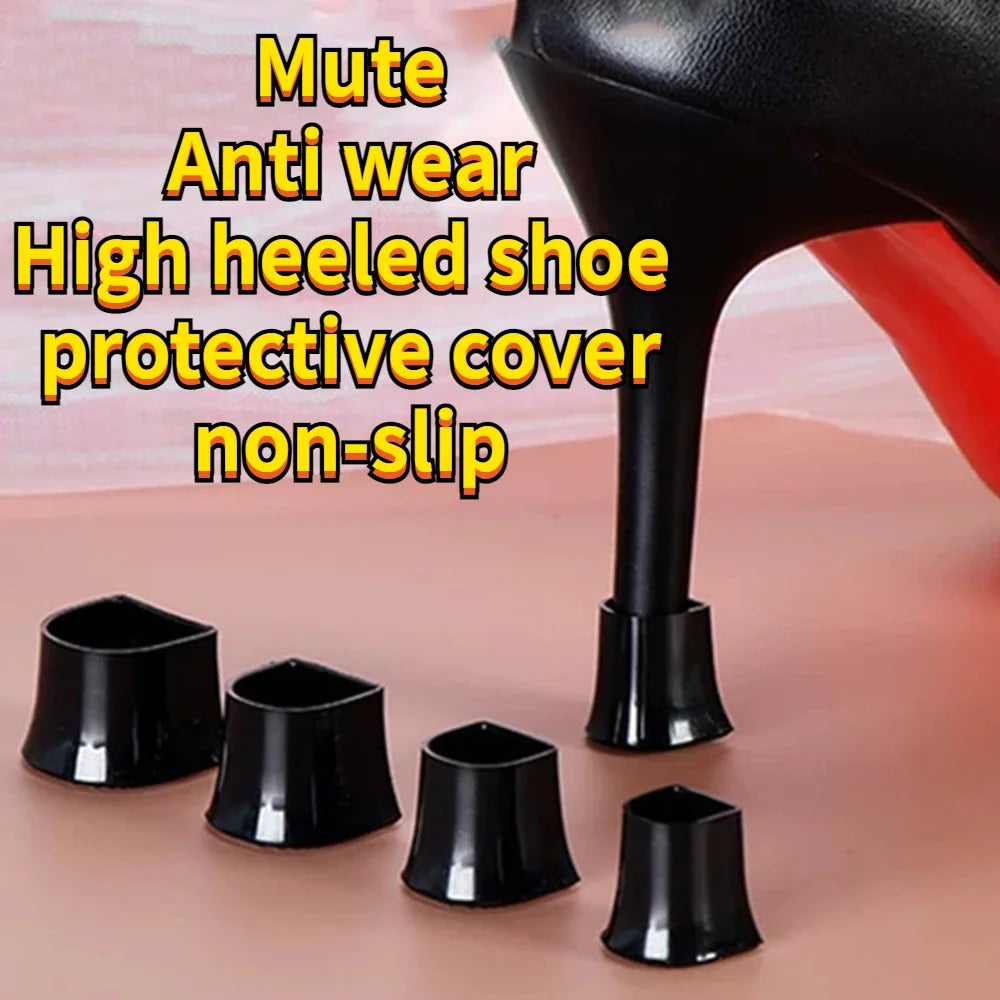 1pair Silicone Heel Protectors Stoppers Latin Stiletto Dancing Covers Antislip High Heeler Bridal Wedding Shoes Accessories