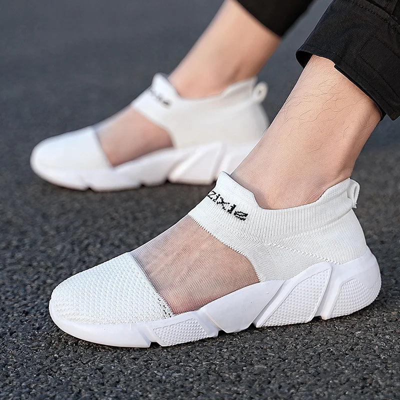 Women Running Shoes Mesh Loafers Femal Outdoor Walking Shoes Chaussure Femme Soft Lightweight Sneakers Flats Plus Size47