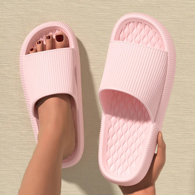 Summer Trend Concise Ladies' Home Shoes For Women Cosy Non-slip Slides Lithe Soft Sandals Men Slippers Couple Indoor Flip Flops