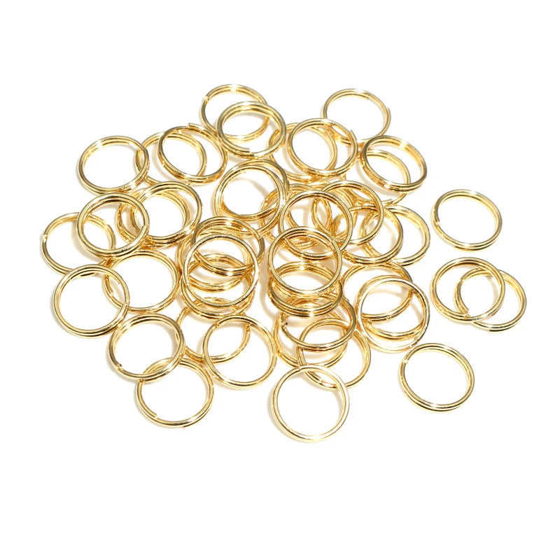 50/100pcs/lot 4-12mm Stainless Steel Open Double Jump Rings for Key Double Split Rings Connectors DIY Craft Jewelry Making