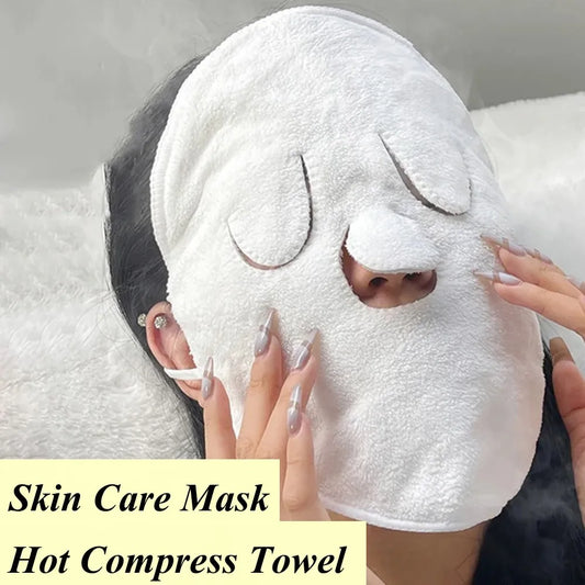 Skin Care Mask Cotton Hot Compress Towel Wet Compress Steamed Face Towel Opens Skin Pore Clean Compress Beauty Facial Care Tools