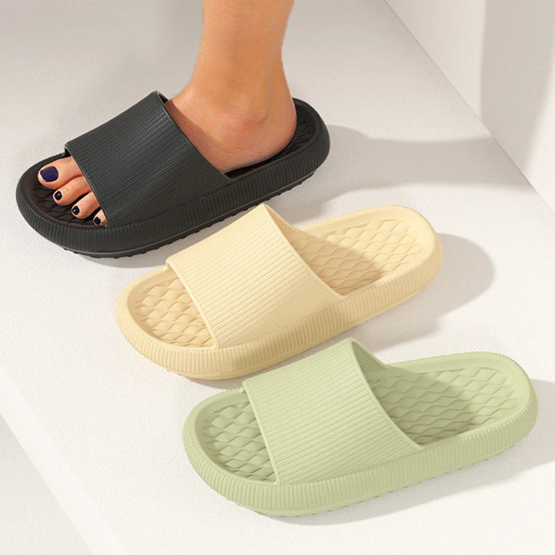 Summer Trend Concise Ladies' Home Shoes For Women Cosy Non-slip Slides Lithe Soft Sandals Men Slippers Couple Indoor Flip Flops