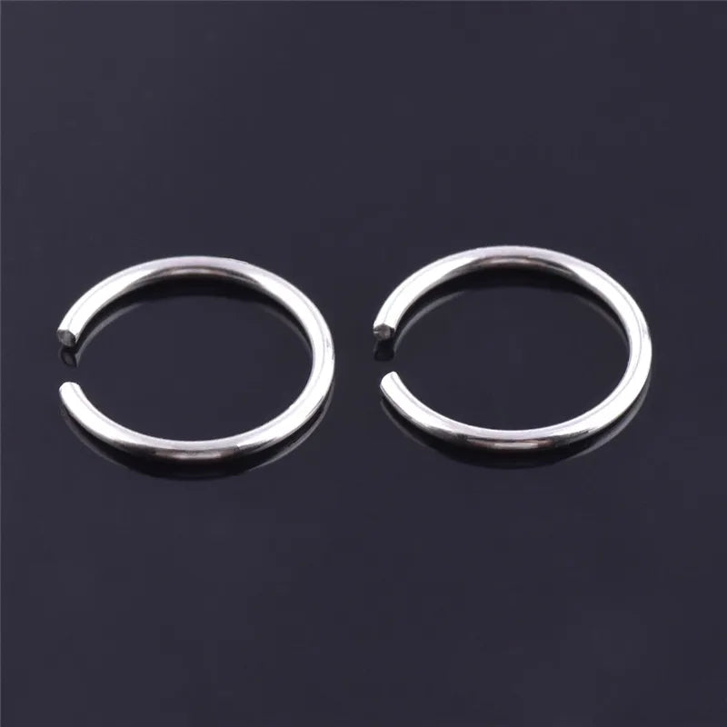 Fashion 40Pcs Colorful Stainless Steel Nose Rings Piercing Lip Hoop Piercing Jewelry New