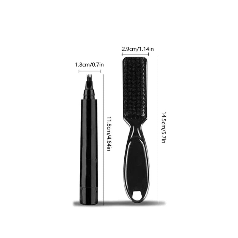 Waterproof Beard Filling Pen with Beard Brush Long Lasting Coverage and Natural Looking Gift for Men