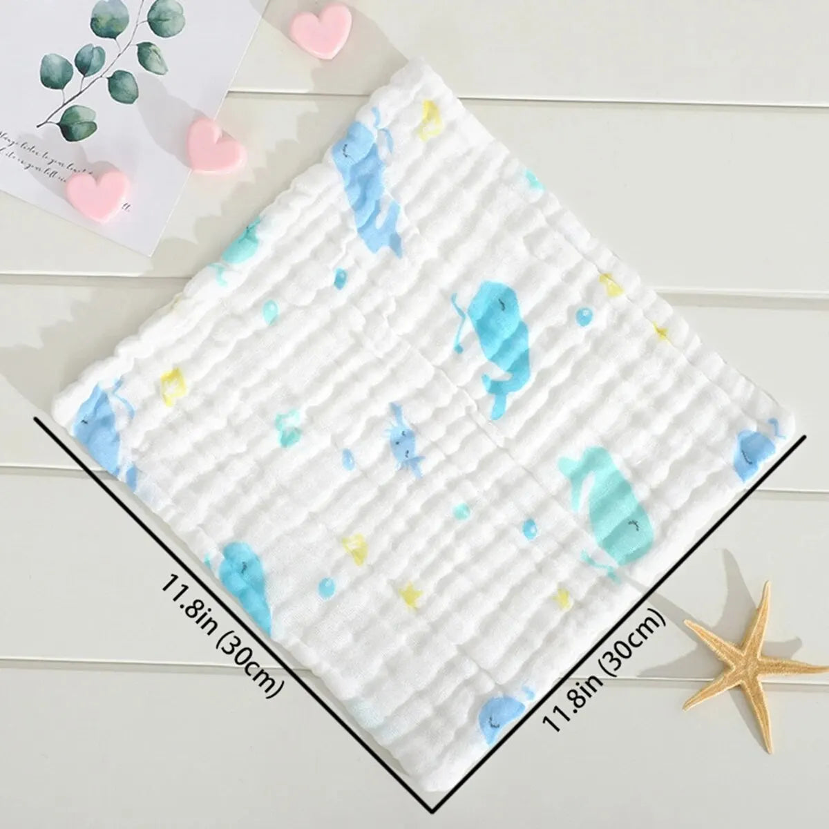 Mumsbest 100% Cotton Square Face Towel 5piece/set Muslin Baby Stuff for Newborns Gauze Baby Wipes Wash Cloths