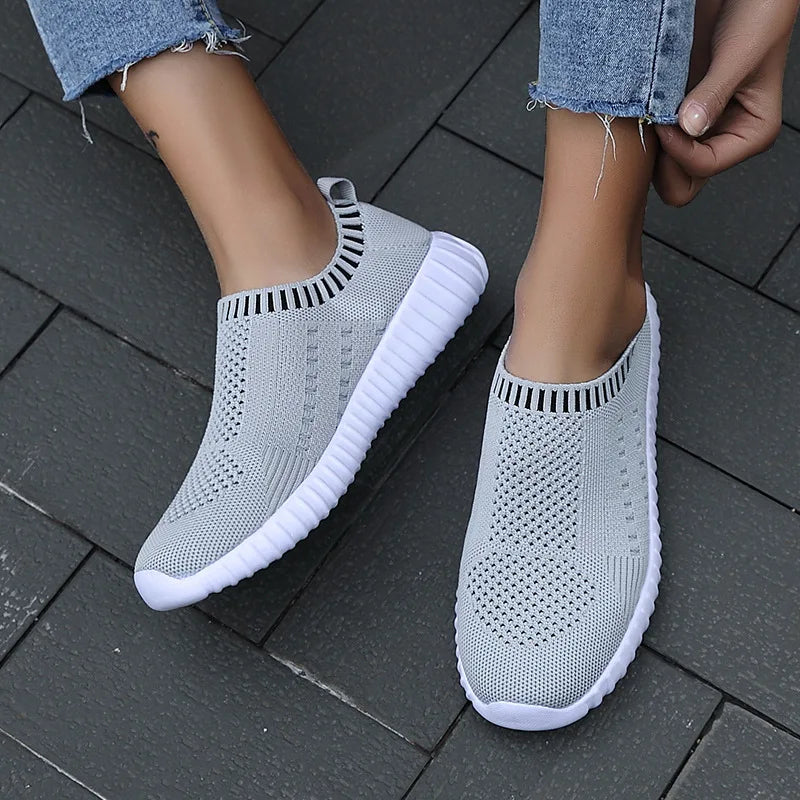 2022 Mesh Sneakers Women Casual Shoes Fashion Sneakers Women Flats Slip on Sock Trainers Ladies Zapatos De Mujer