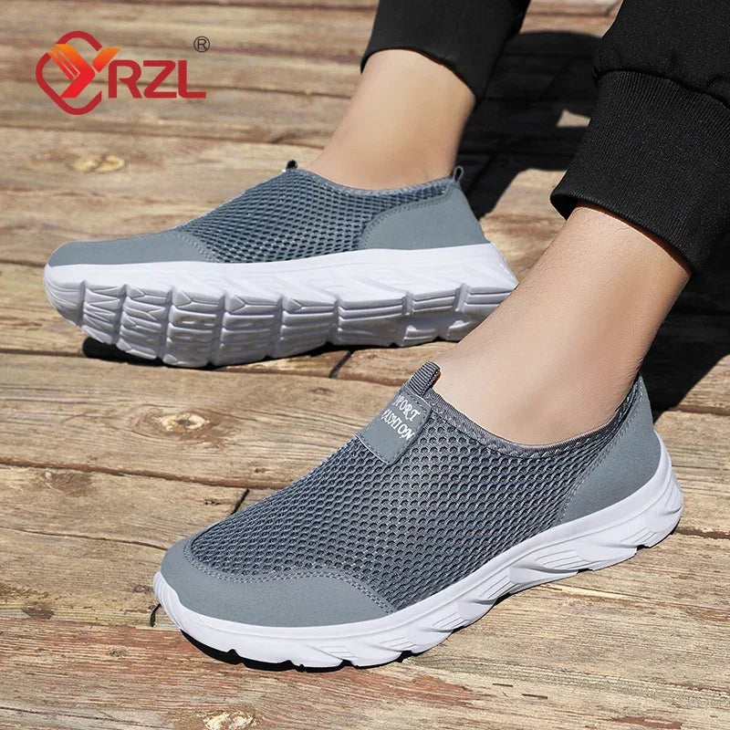 YRZL New Running Shoes for Men Breathable Sports Shoes Light Weight Fashion Summer Breathable Sneakers for Men Plus Size 38-46