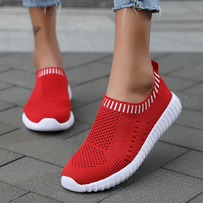 2022 Mesh Sneakers Women Casual Shoes Fashion Sneakers Women Flats Slip on Sock Trainers Ladies Zapatos De Mujer