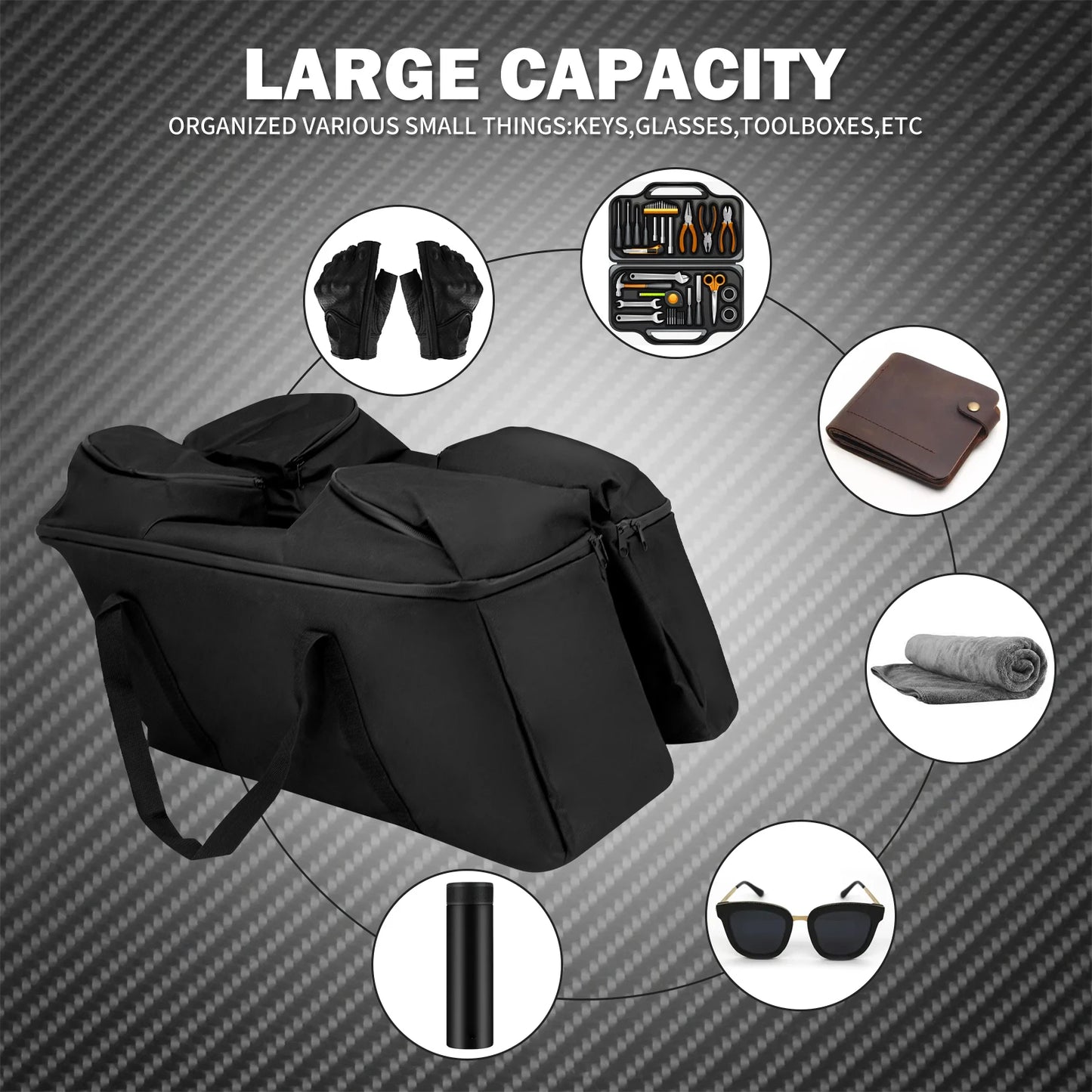 Motorcycle Hard Saddlebag Luggage Inner Liners Tour Pack Liner Bags For Harley Touring Road King Electra Street Glide 1993-2023