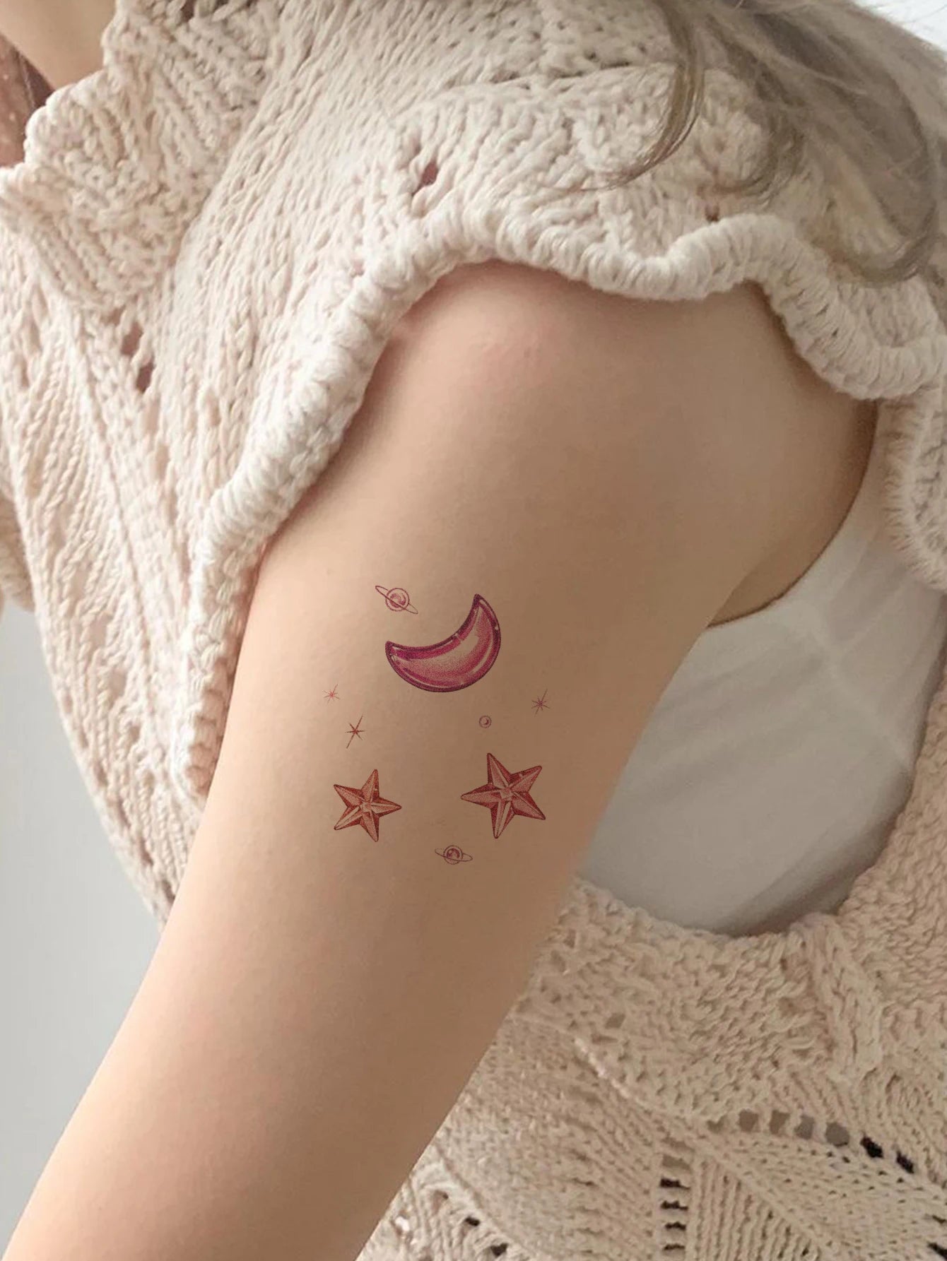 10pcs New Cartoon Pattern Colored Flower Heart Temporary Tattoo Stickers for Women 7-15 Days Permanent Waterproof Magic Tattoo