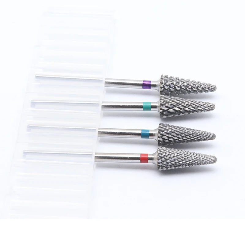 EasyNail~3/32 ''  Cone Tungsten Steel Nail Drill Bit nail file Carbide Nozzle Gel remover Nail Cleaner Millings Bit M0413