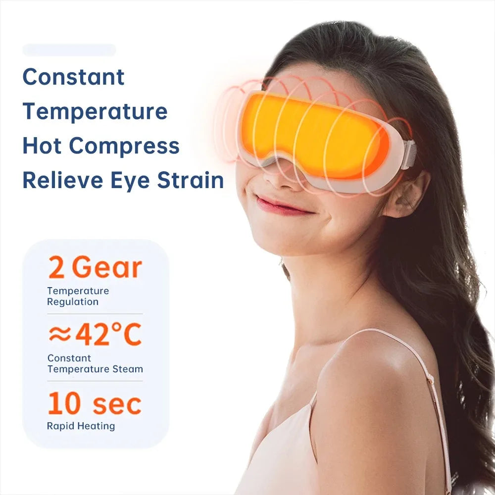 Electric Nano Steam Eye Massager With Hot Compress For Dry Eye Strain Atomizing Massage Eye Fatigue Dark Circles Relief