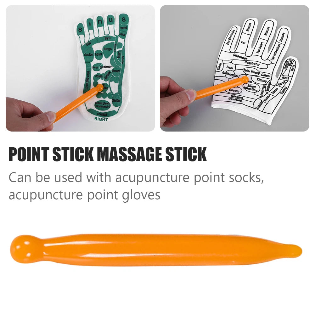 Gloves Hand Reflexology Acupoint Acupressure Tools Massage Socks Stick Hands Foot Reusable Acupoints Spa Point Relieve Soreness