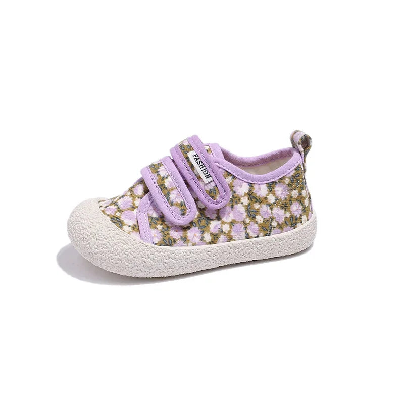 Zapatillas Girl Shoe 24Autumn New Floral Canvas Shoe Fashion Casual Shoes Infant Toddler Walking Shoes Kid Sports Shoe Kid Shoes