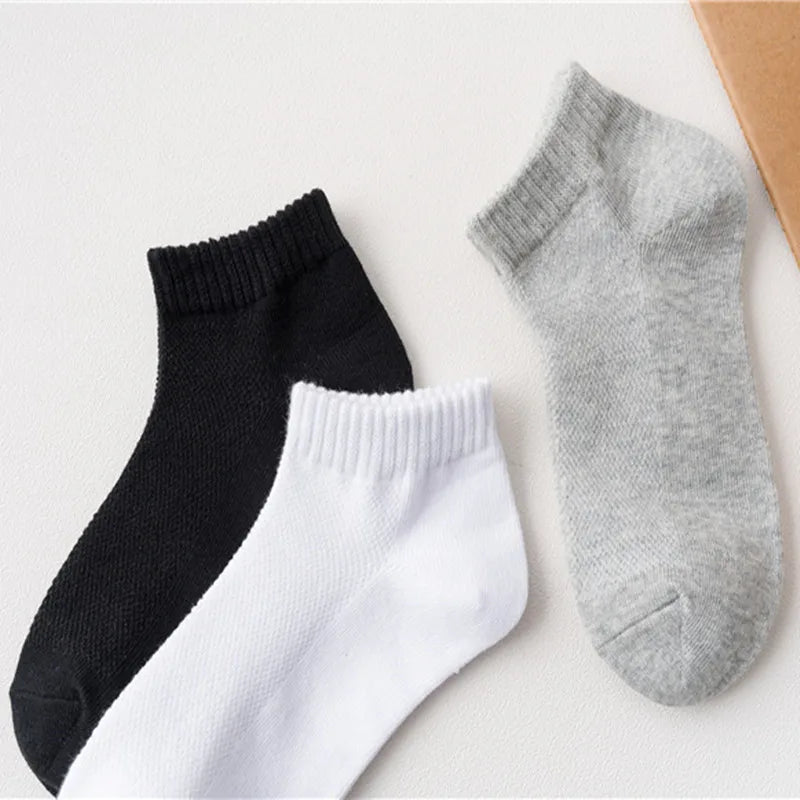 3Pairs/set Summer Children's Socks For Boys Girls Mesh Thin Kids Girl Boy Sock Casual Student Sport Sock 1-12Y Black White Gray