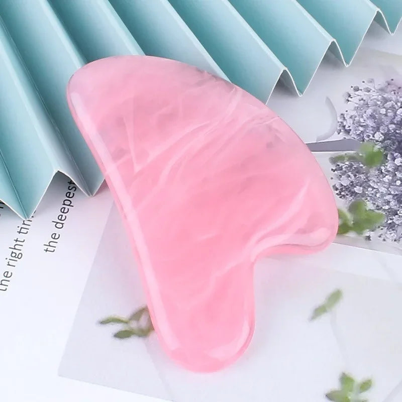 Guasha Beautiful Massage Beeswax Jade Scraping Face Massager Acupuncture Gua Sha Eye Face Scraper Board SPA Beauty Care Tool