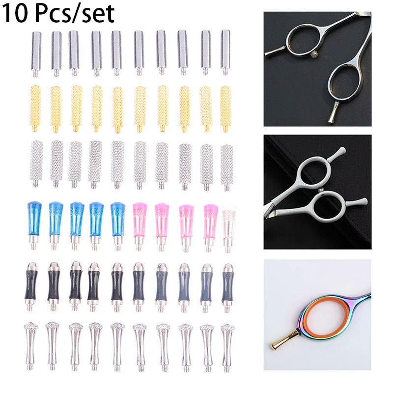 10pieces/lot Removable Finger Rest Hair Salon Scissor Accessory For Hairdressing Tail Nail Clavo De Cola Styling Parts