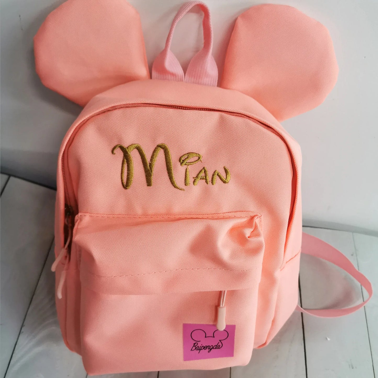 Custom Baby Traveling Bag Candy Color Personalized Kindergarten Schoolbag Embroidered Name Cartoon Cute Boys Girls Schoolbag