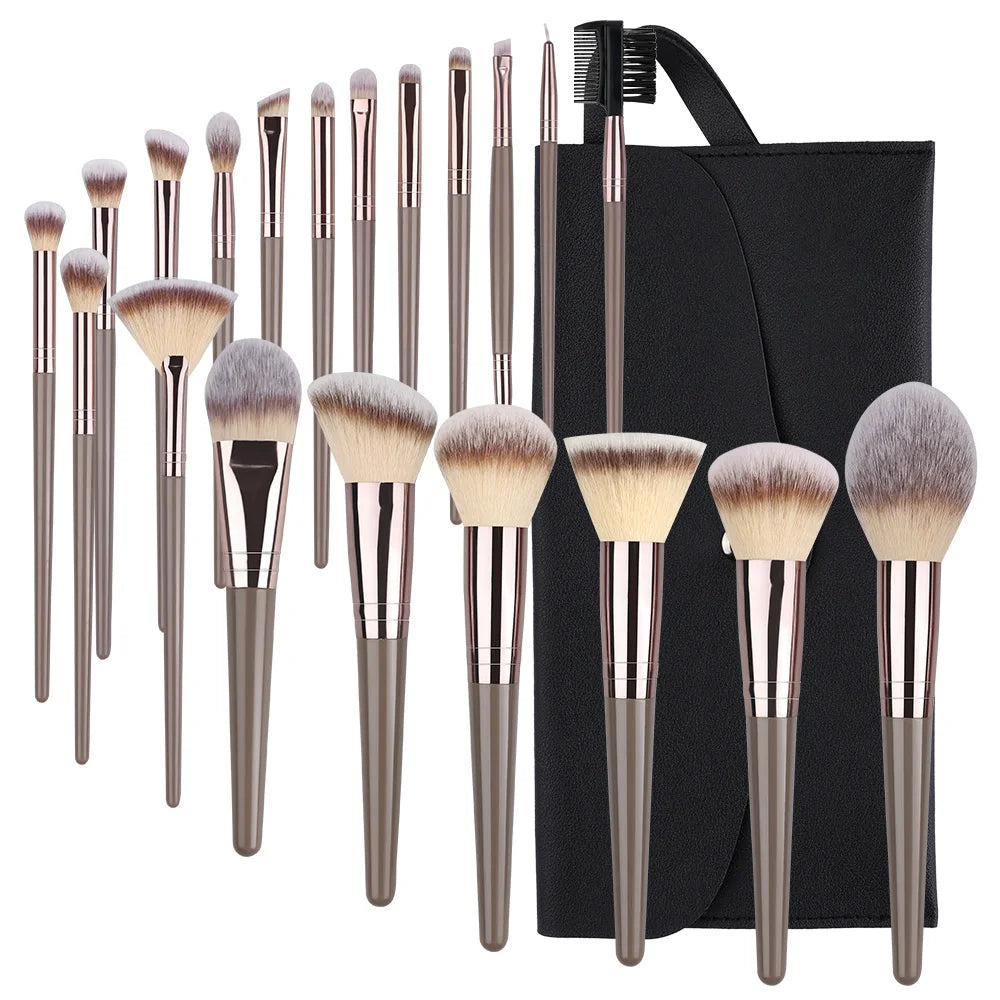 20Pcs Makeup Brushes Set Professional Super soft detail Blush highlighter Foundation Concealer Eyeshadow Brush Women Beauty Tool