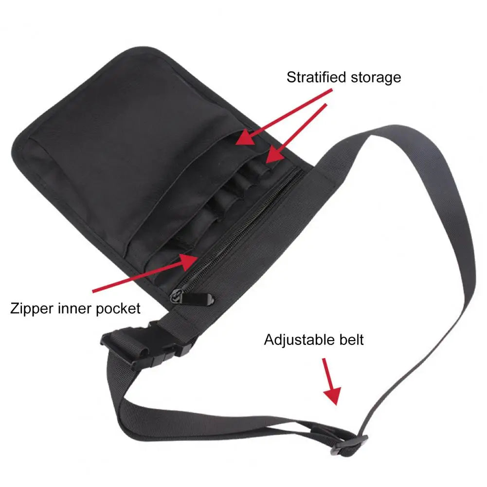 Barber Tools Bag Waterproof Nurse Belt Bag with Adjustable Strap Multi-layered Storage for Barber Tools Capacity Outdoor Tool