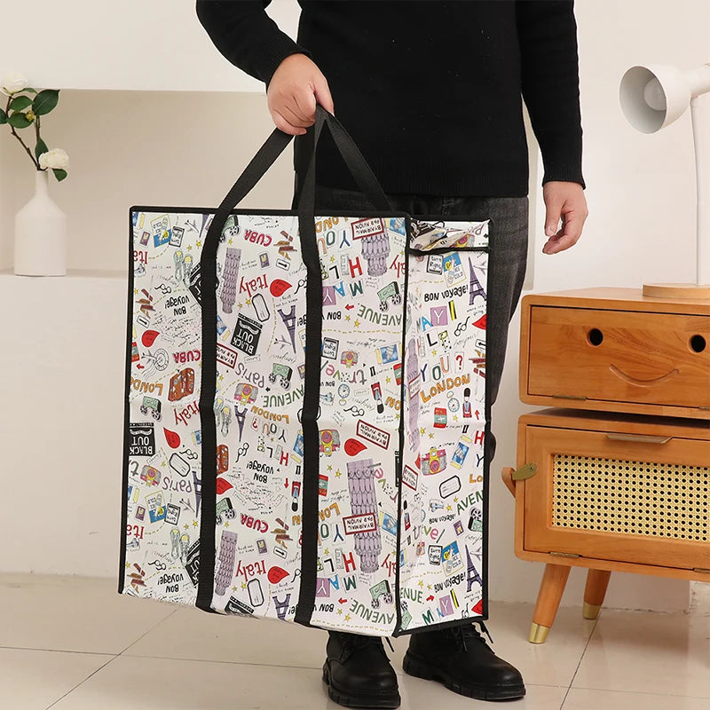 Women Reusable Shopping Bag Large Capacity Non-Woven Fabric Travel Storage Bags Durable Female Handbag Tote Shopper Eco Bag