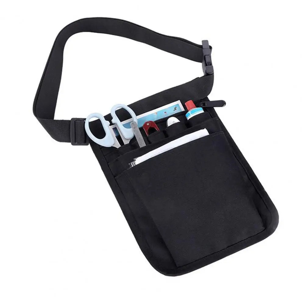 Barber Tools Bag Waterproof Nurse Belt Bag with Adjustable Strap Multi-layered Storage for Barber Tools Capacity Outdoor Tool