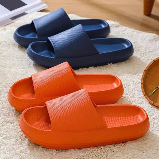 Hot Summer Thick Platform Bathroom Home Men Slippers Women Fashion Soft Sole Indoor Sandals Non-Slip Flip Flops Male Slides